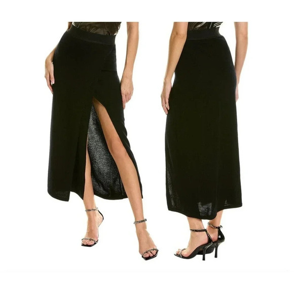 NWT $450 RtA Isadora 100% Cashmere Maxi Skirt - Faux Wrap Maxi Skirt Luxury - Picture 1 of 9